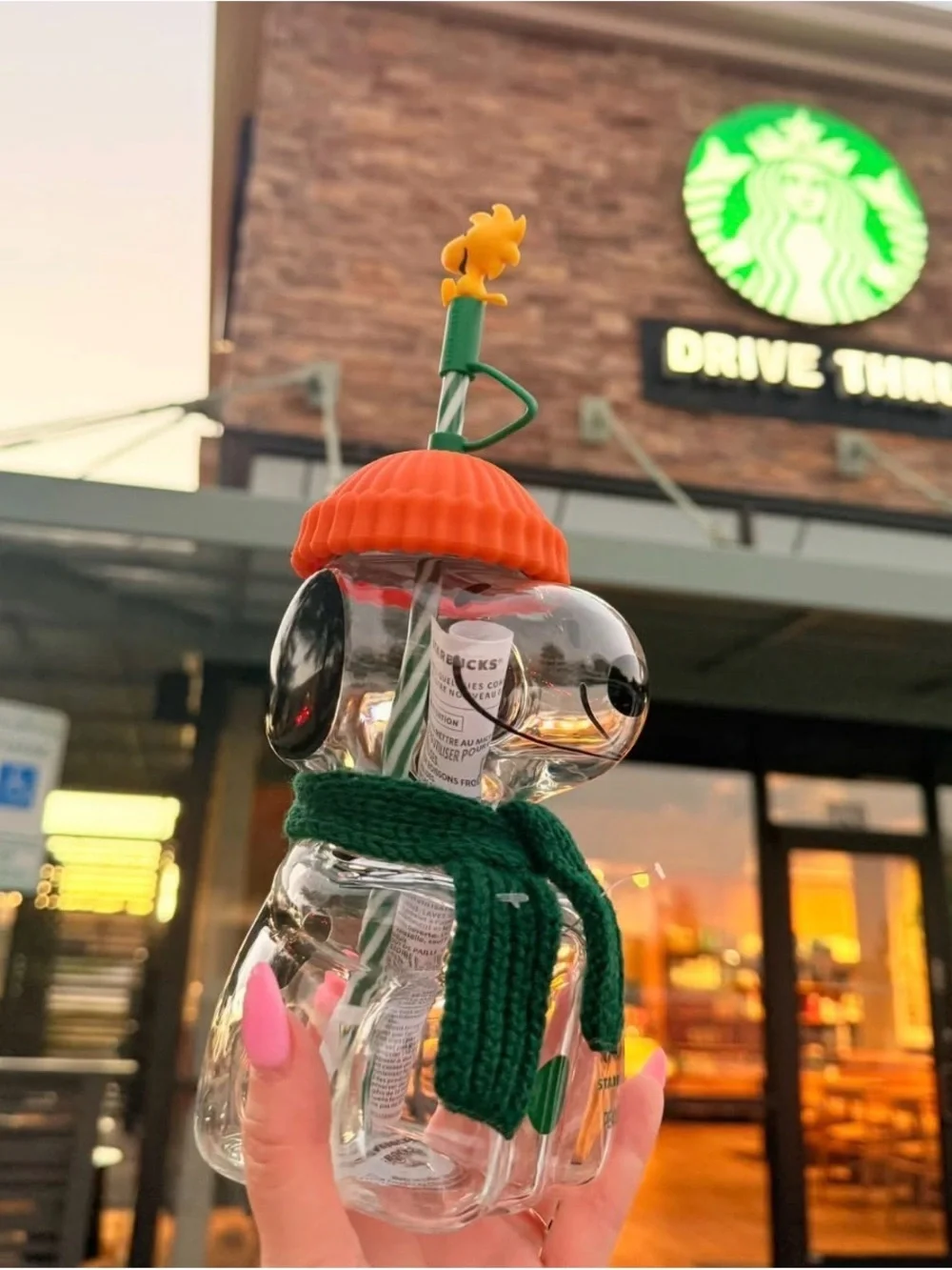 Starbucks clear snowman